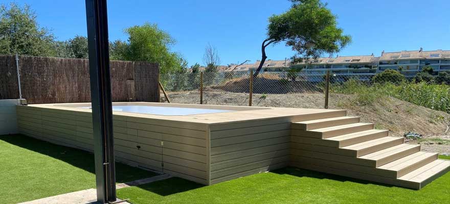 Instalador de forrado de piscinas de poliéster elevadas